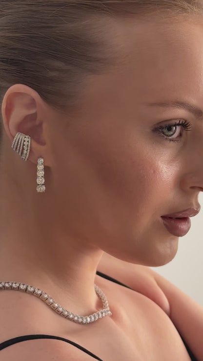 Moissanite Graduated Earrings