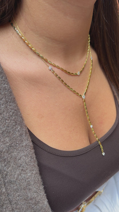 Broad Y Necklace