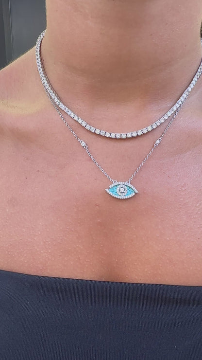 Turquoise Detail Eye Necklace