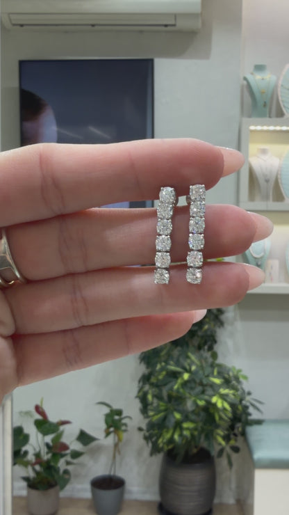 4mm Moissanite Tennis Earring