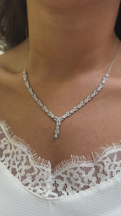 Baguette and Flower Embellished Evening Set