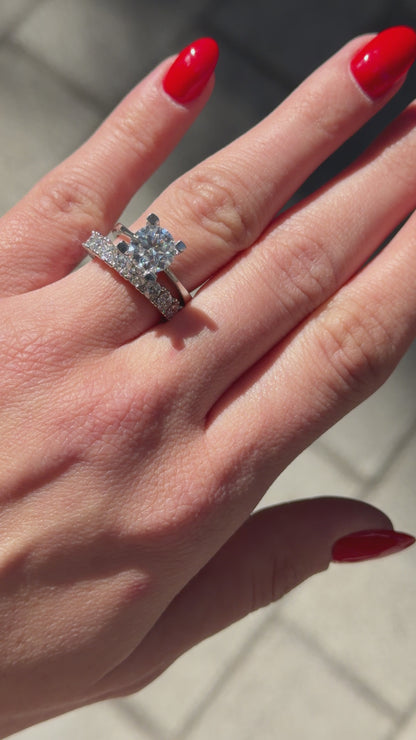 Medium Size Moissanite Eternity Ring