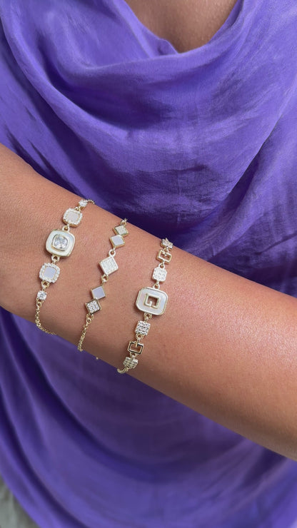 Square Model Mother of Pearl Bracelet