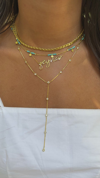 Turquoise Bead Detail Necklace