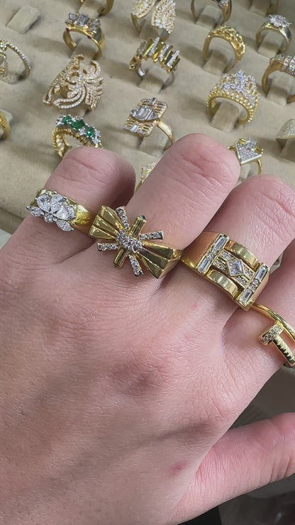 Mixed Stone Pinky Ring