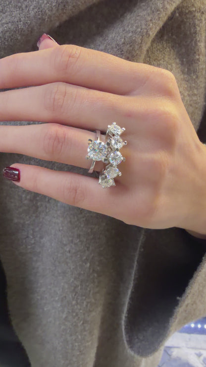 Two Carat Moissanite Solitaire Ring