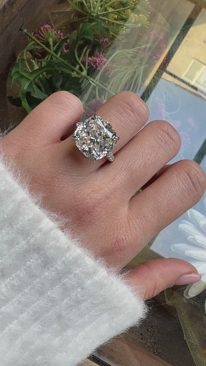 Ten Carat G-Color Ring