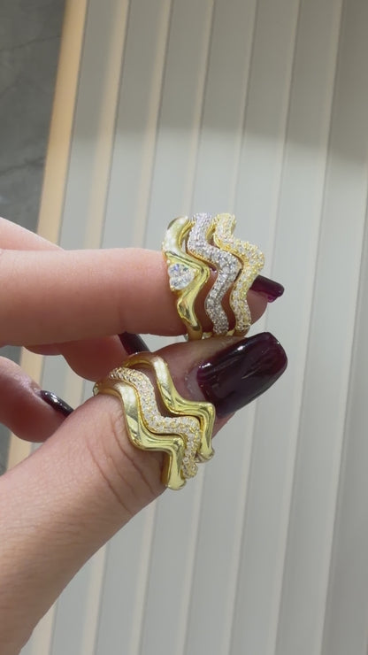Carla Heart Detail Stone Ring