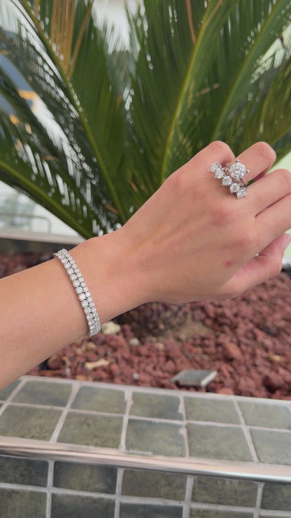 Three Carat Moissanite Five-Stone Ring