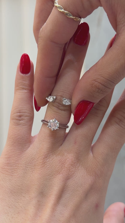 Pear Stone Stacking Ring