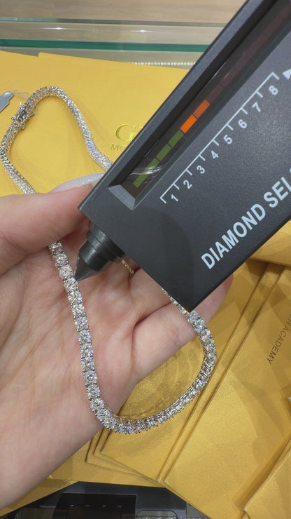 Four mm Moissanite Tennis Necklace