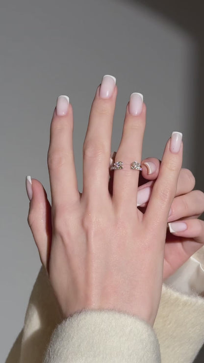 Pear Stone Stacking Ring