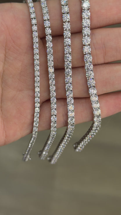 Three mm Moissanite Tennis Bracelet