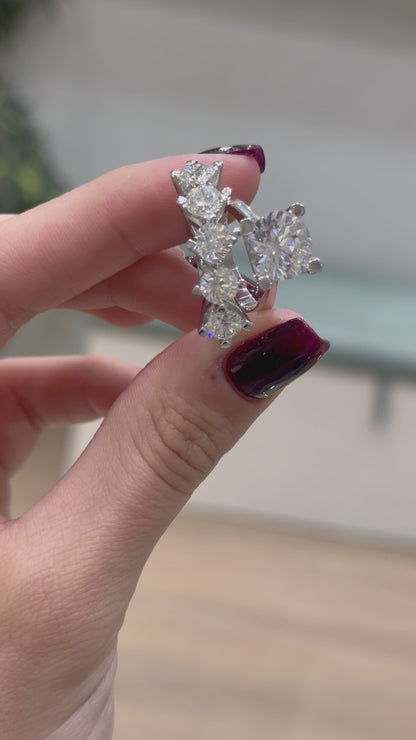 Two Carat Moissanite Five-Stone Ring