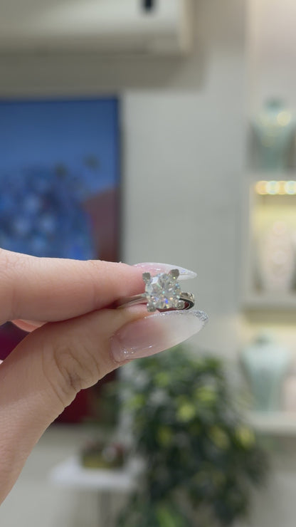 Two Carat Moissanite Solitaire Ring