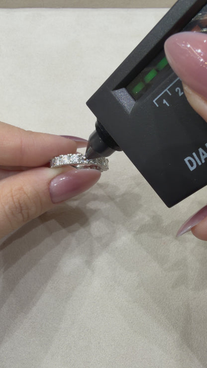 Medium Size Moissanite Eternity Ring