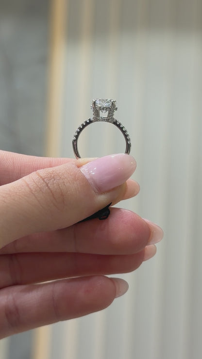 Two Carat Moissanite Solitaire Ring