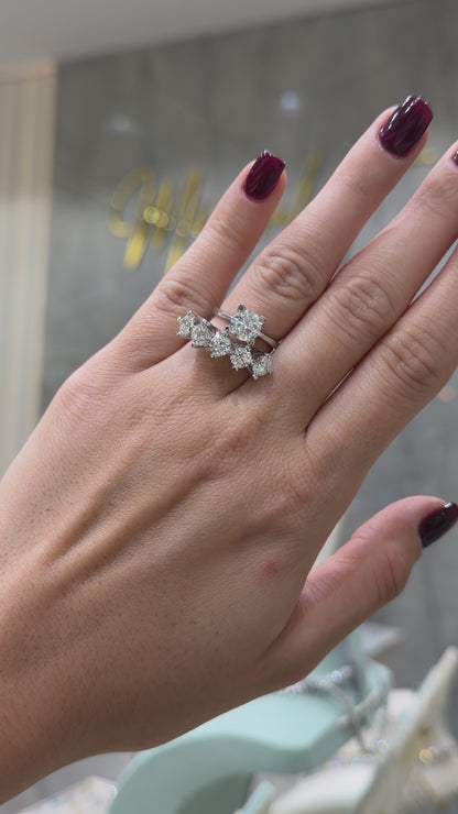 Two Carat Moissanite Five-Stone Ring