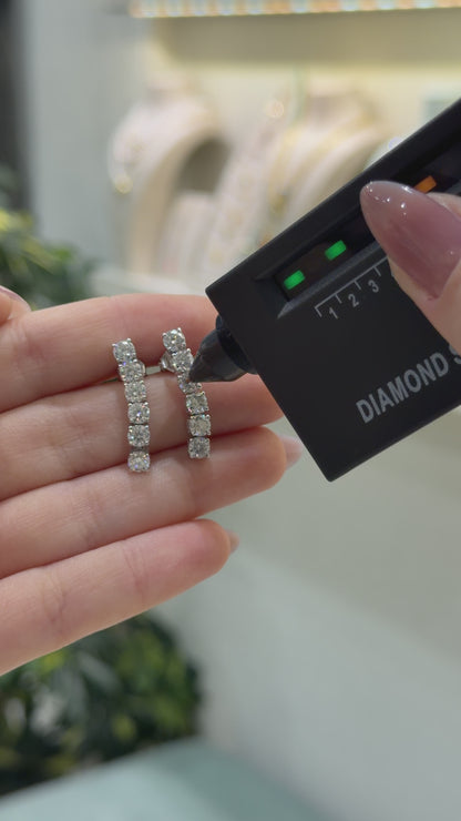 4mm Moissanite Tennis Earring