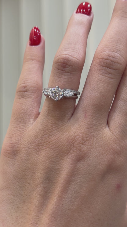 One Carat Six-Prong Moissanite Solitaire Ring