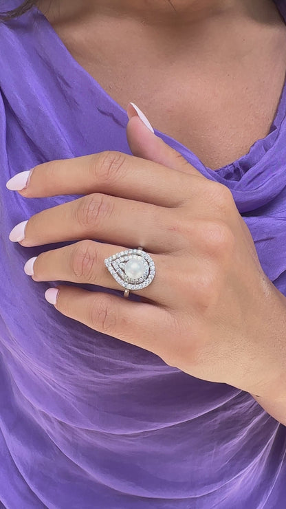 Drop Model Pearl Ring