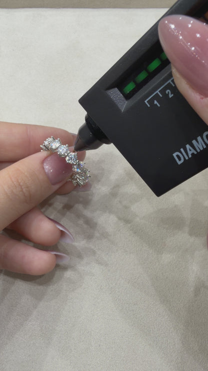 Moissanite Prong Full Circle Ring