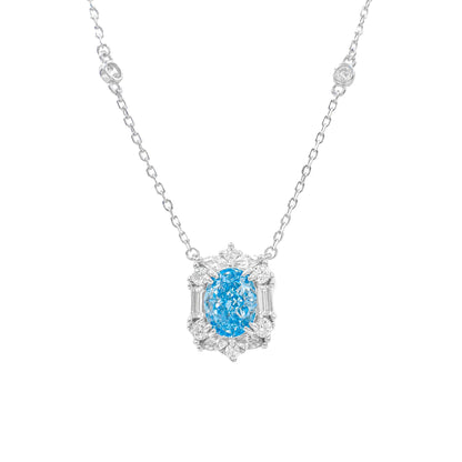 Colored Oval Design Necklace