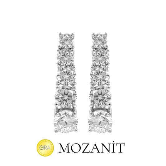 Moissanite Stone Dye Earrings