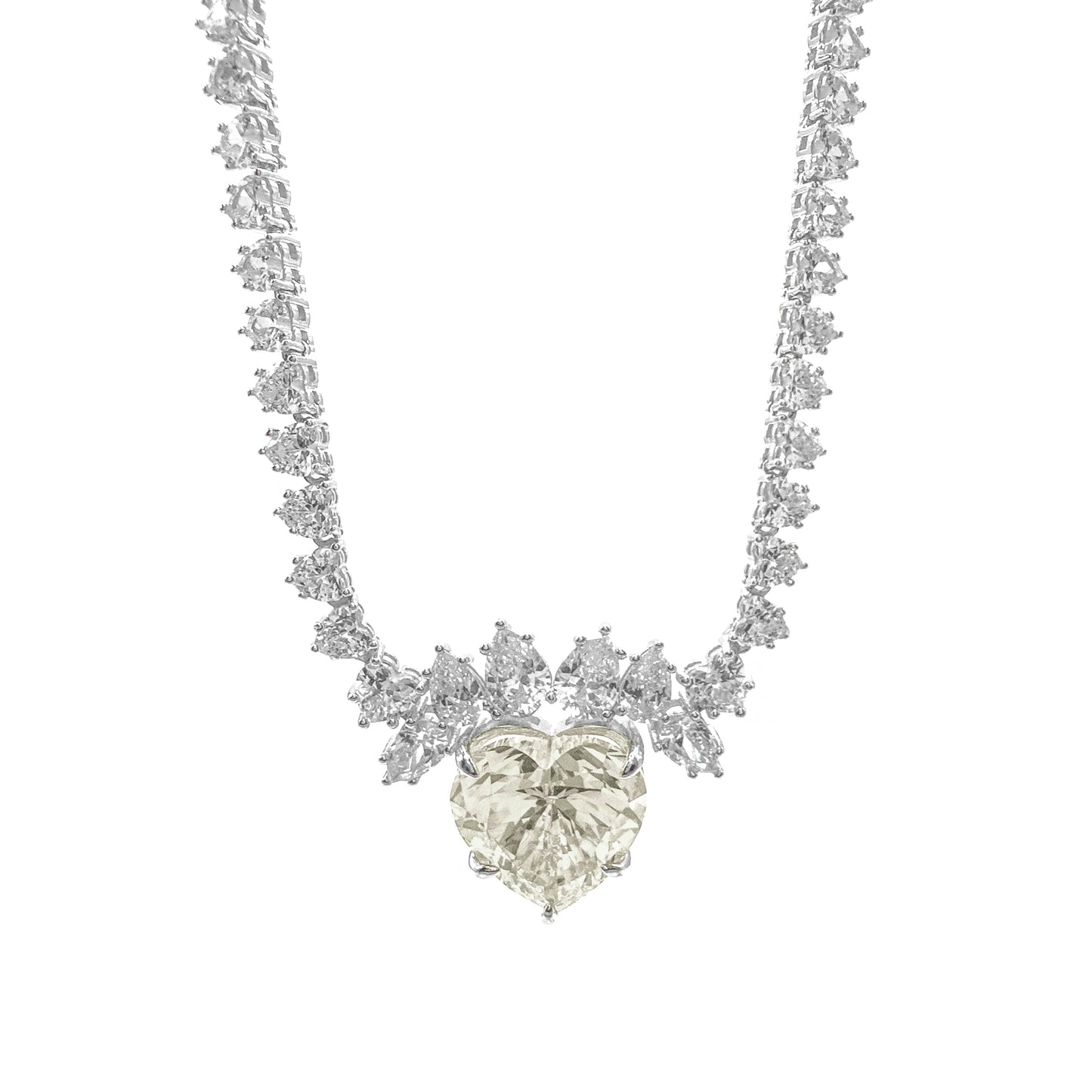 Moissanite Heart Necklace