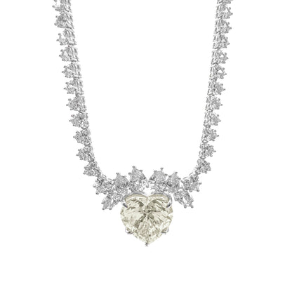 Moissanite Heart Necklace