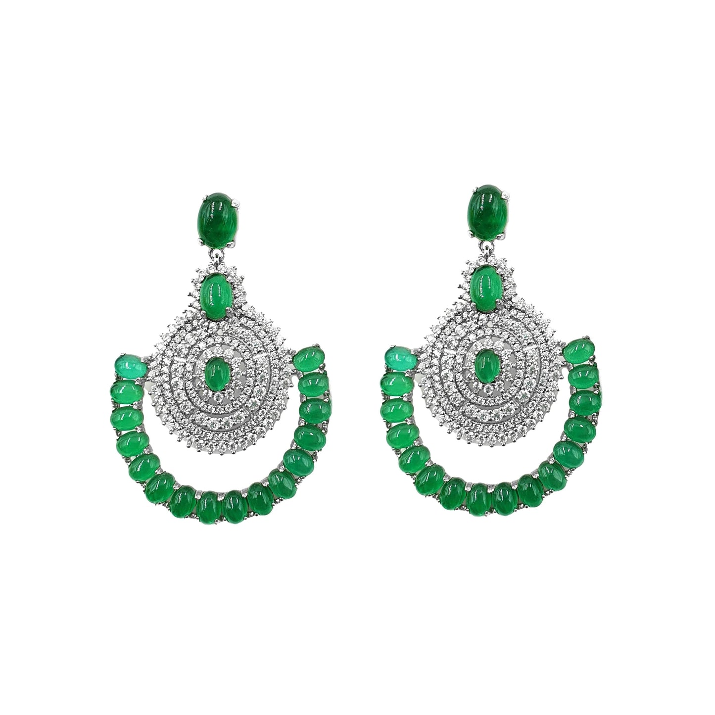 Emerald Green Evening Dress Earrings